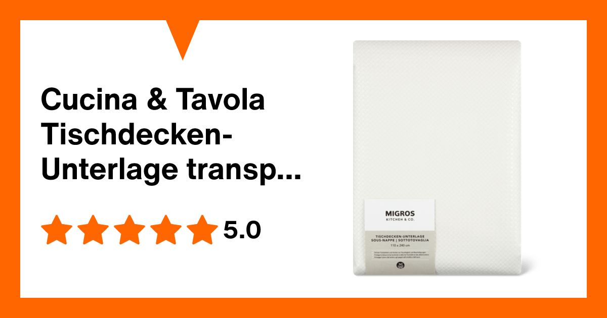 Cucina & Tavola Tischdecken-Unterlage transparent, 110x240cm