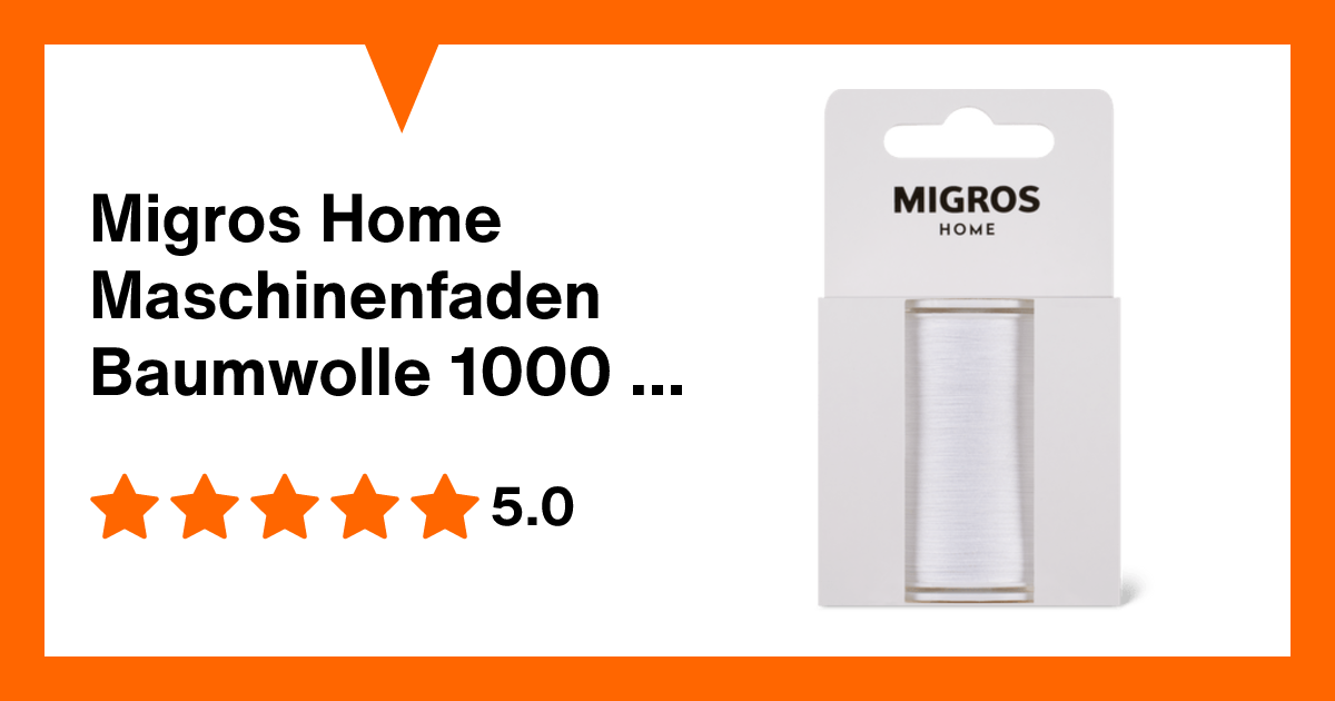 Migros Home Maschinenfaden Baumwolle 1000 m, Weiss | Migros Migipedia