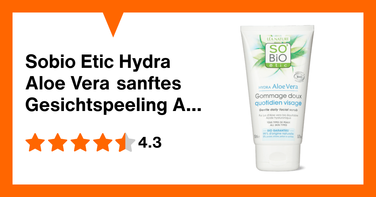 Sobio Etic Hydra Aloe Vera sanftes Gesichtspeeling Aloe Vera &  Hyaluronsure | Migros Migipedia