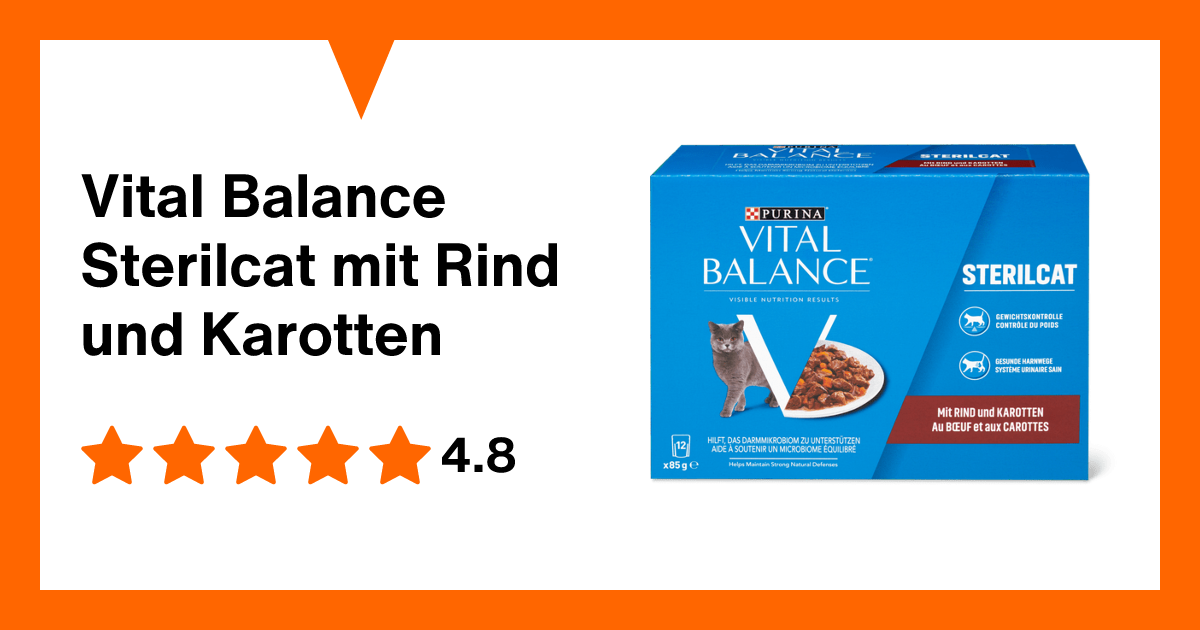 Vital Balance Sterilcat mit Rind und Karotten | Migros Migipedia