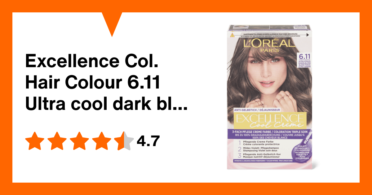 Excellence Col. Hair Colour 6.11 Ultra cool dark blonde, permanent ...