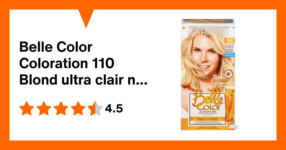 Coloration Garnier Belle Color 110 - Blond Très Très Clair Naturel, Neuf, Pour Un éclat Lumineux