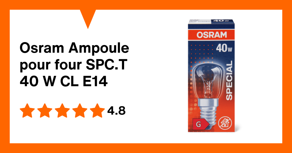 Osram Ampoule pour four SPC.T 40 W CL E14 | Migros Migipedia